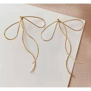 Bow Wire Drop Earrings